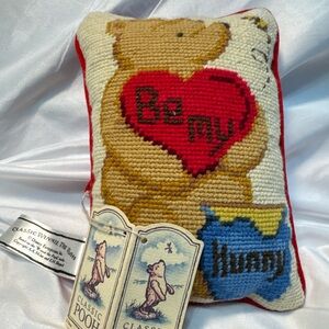 Classic Pooh Needlepoint Pillow